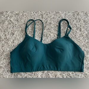 Lululemon Teal Ribbed Sports Bra Like a Cloud